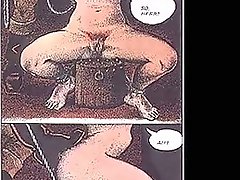 Vintage breast fetish bondage comic